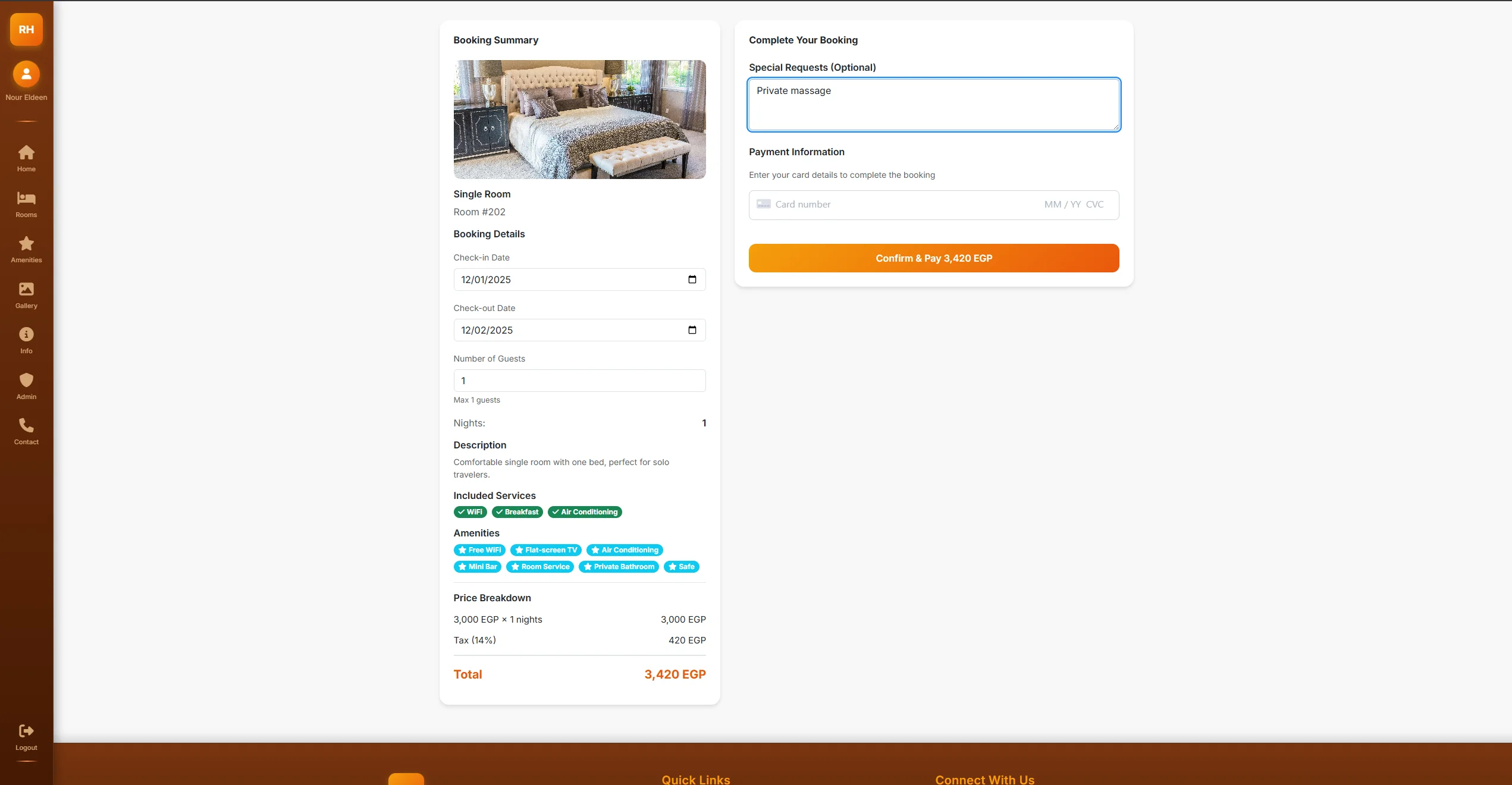 Bookify reservation checkout