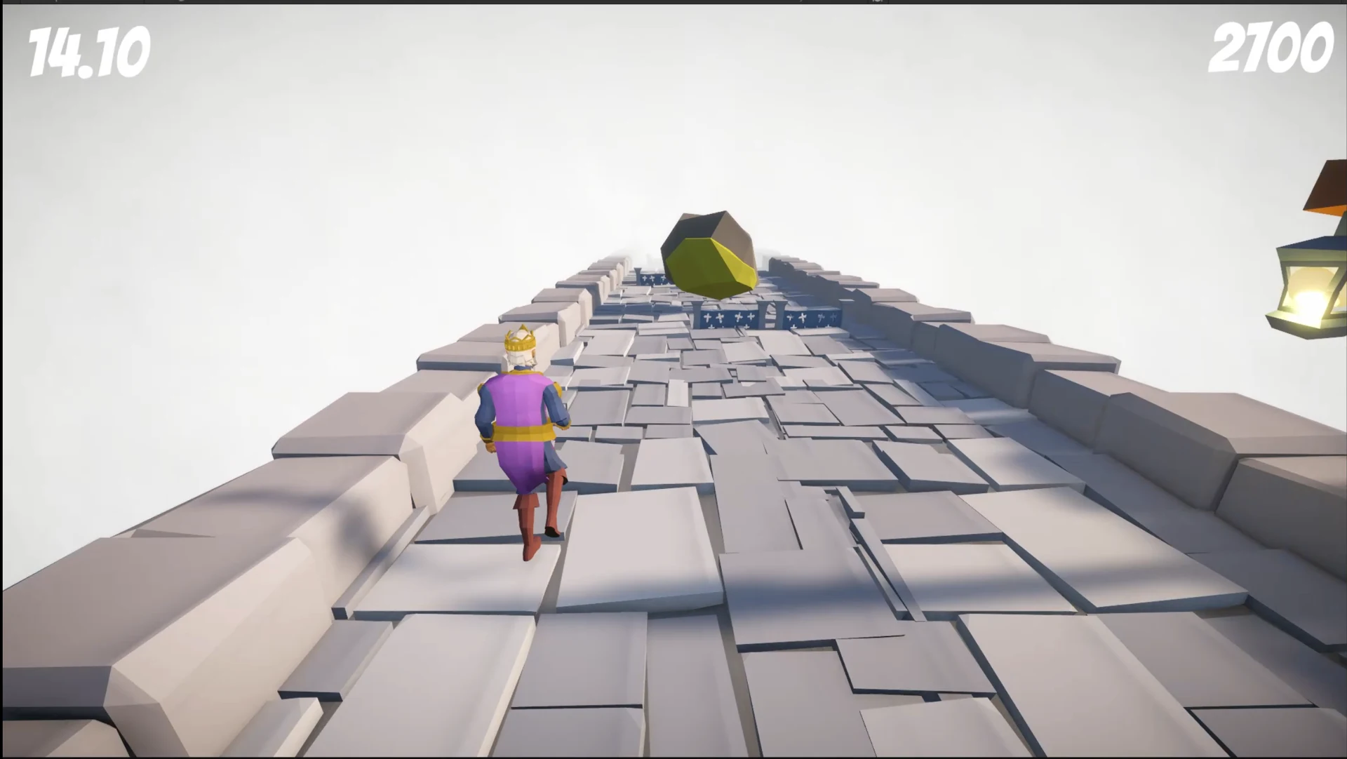 خطر الصخرة على مسار القلعة في Royal Run