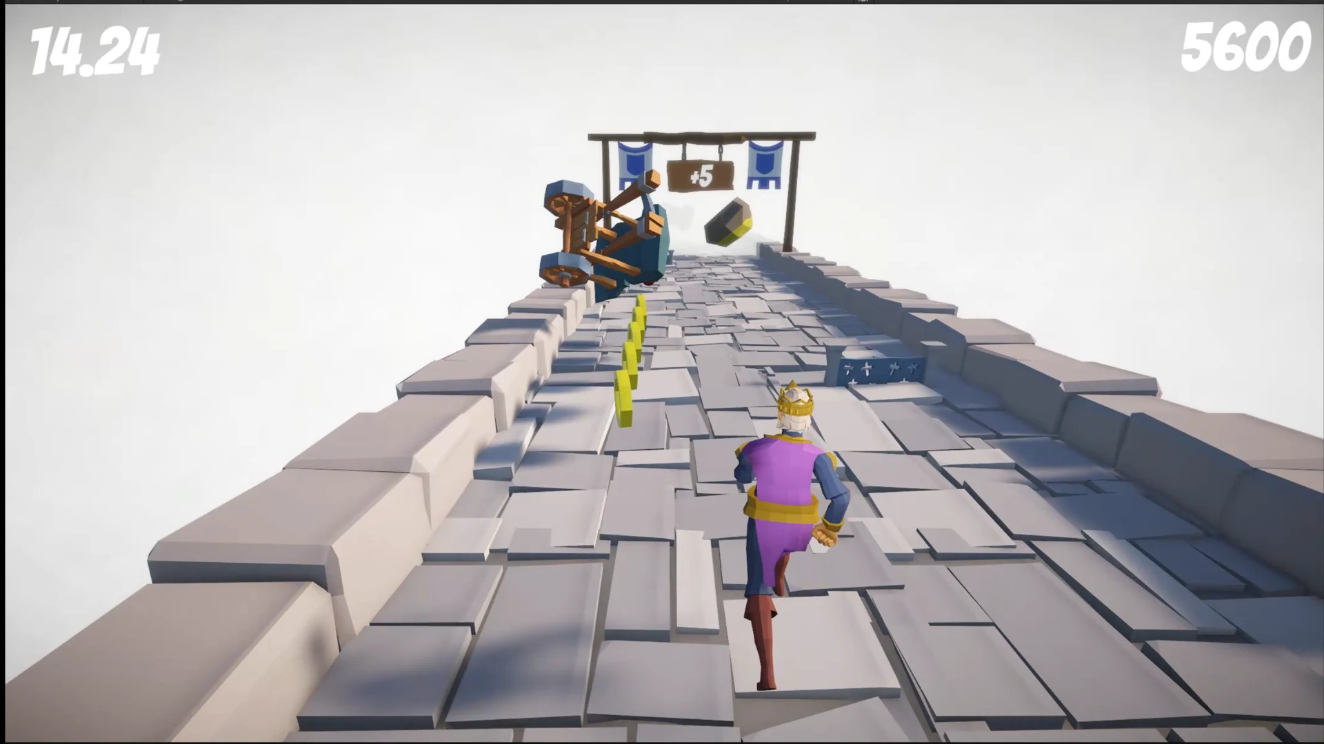 عقبة المنجنيق بجوار مسار العملات في Royal Run