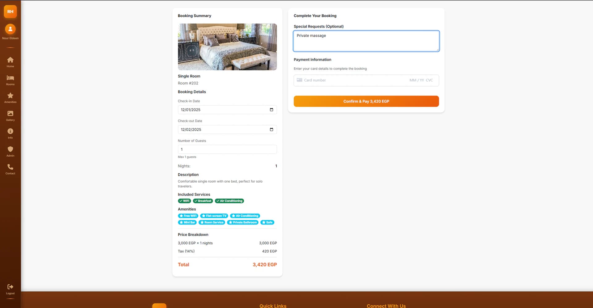 Bookify reservation checkout