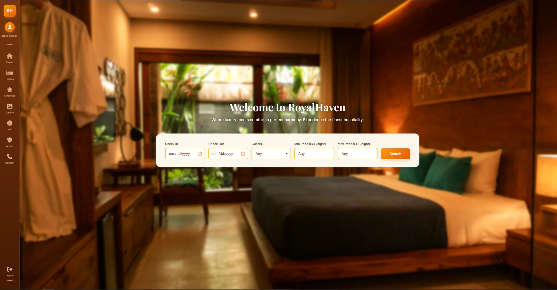 Bookify hotel search home page