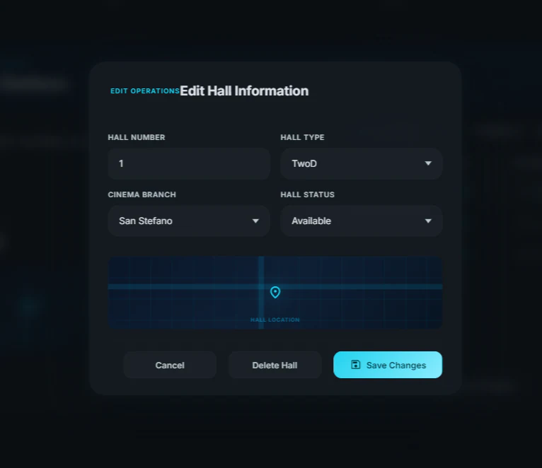 CinemaVerse hall editor