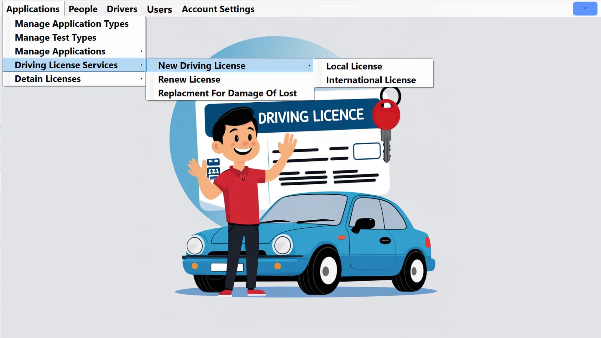 DVLD main application shell