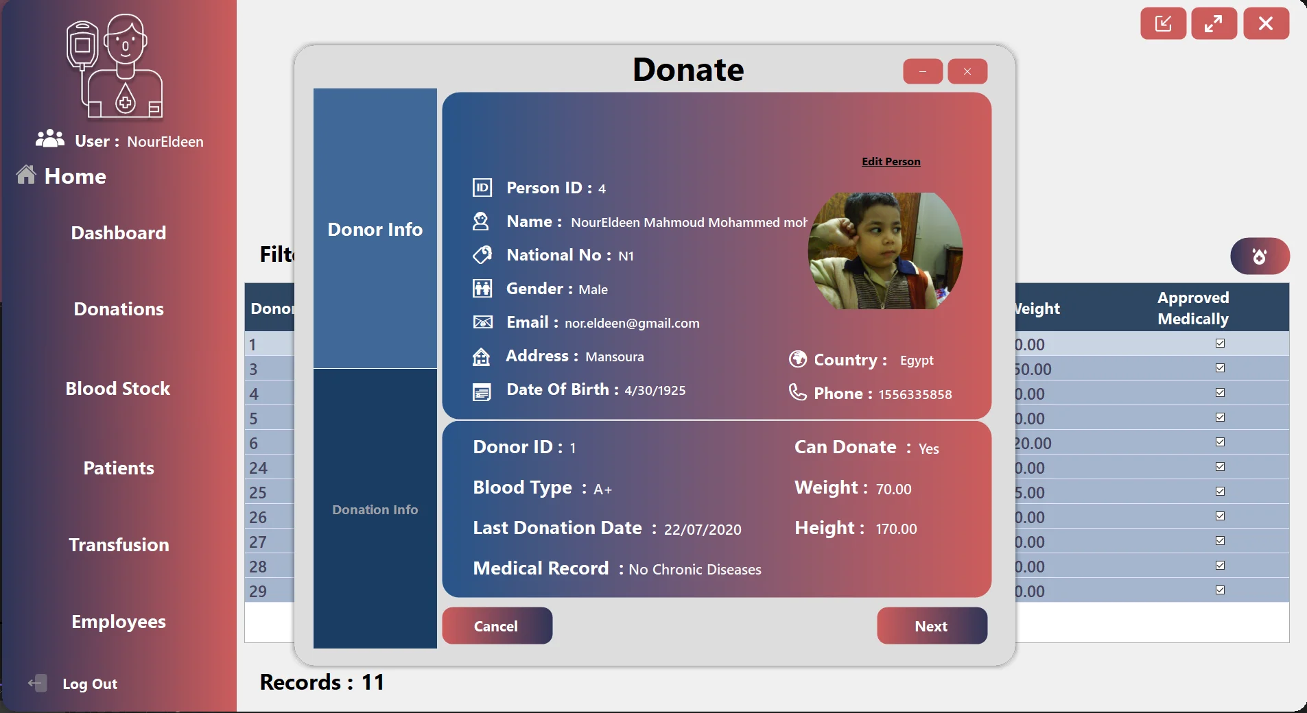 Blood Bank donation workflow
