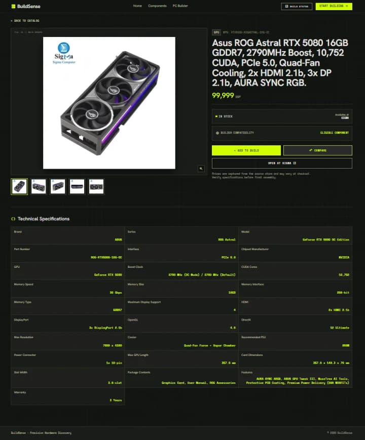 BuildSense product details and offers